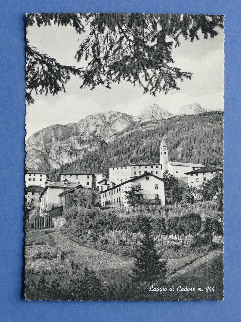 Cartolina Laggio di Cadore - Veduta parziale - 1959.