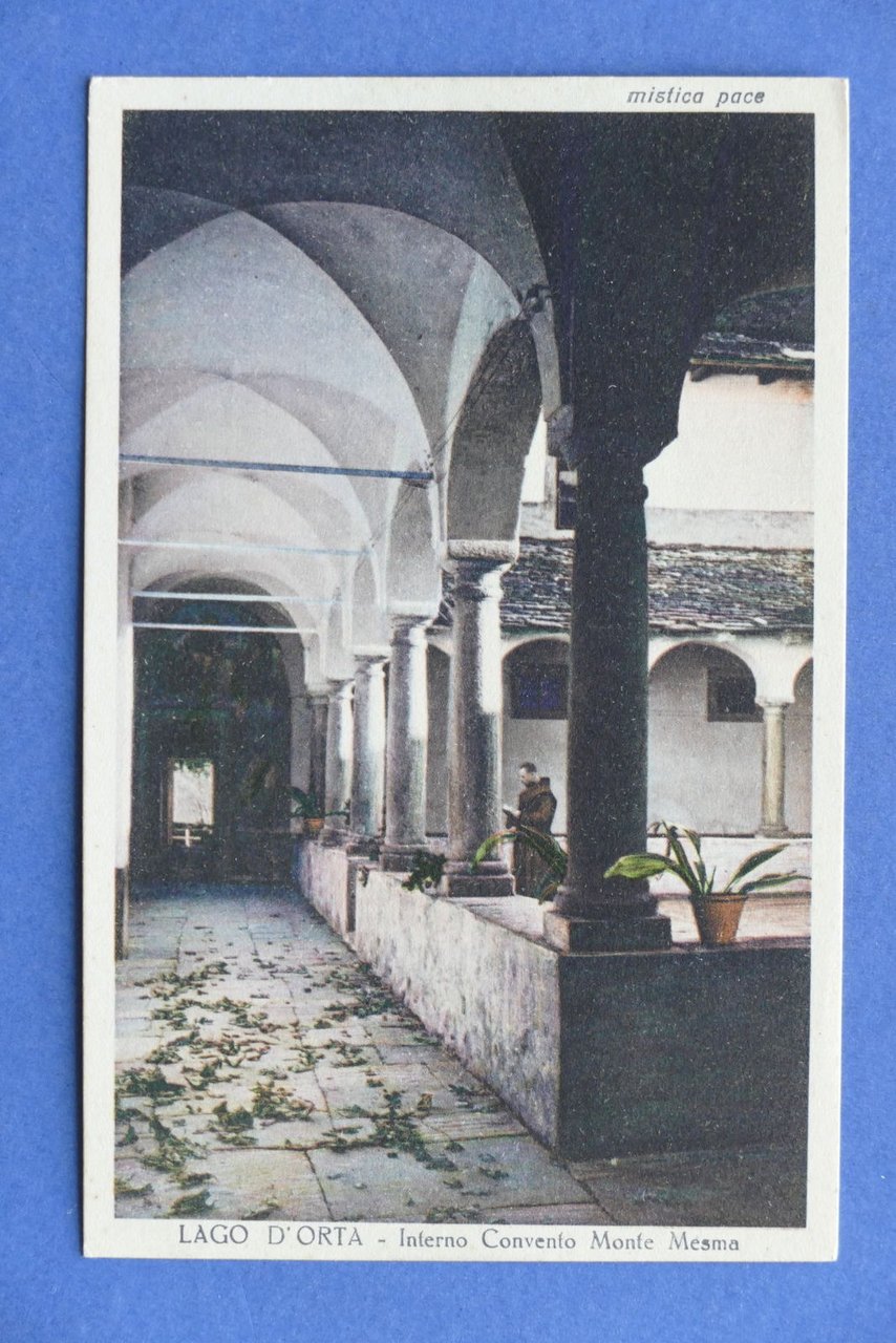 Cartolina Lago d'Orta - Interno Convento Monte Mesma - 1925 …