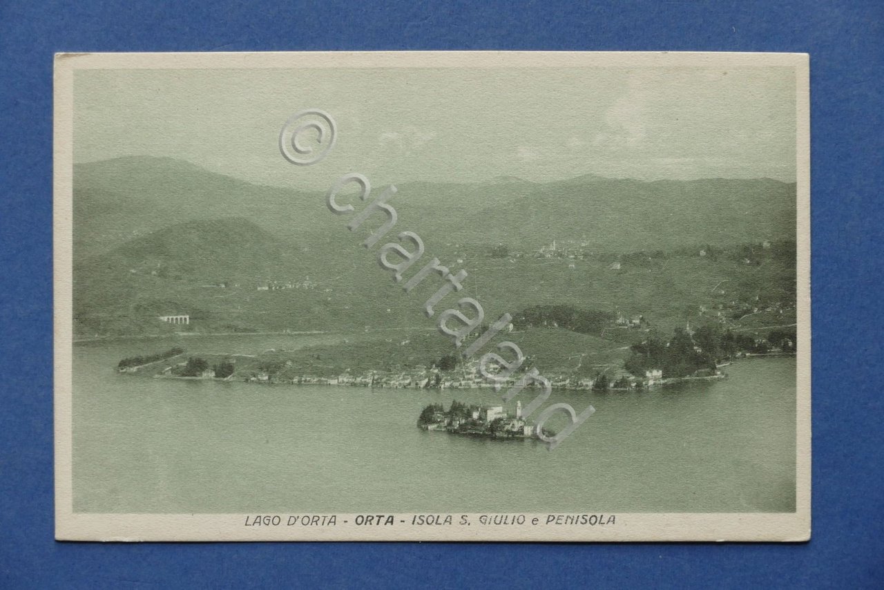 Cartolina Lago d'Orta - Orta - Isola S. Giulio e …