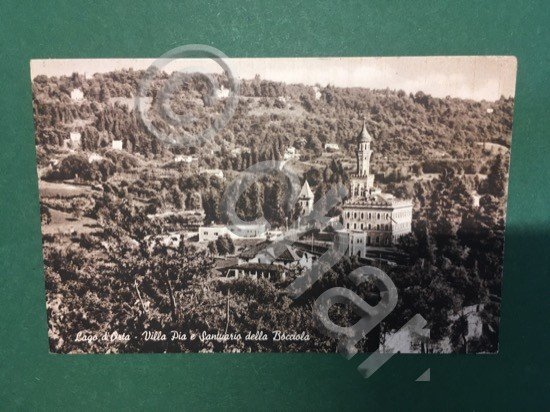 Cartolina Lago D'Orta - Villa Pia E Santuario Della Bocciola …