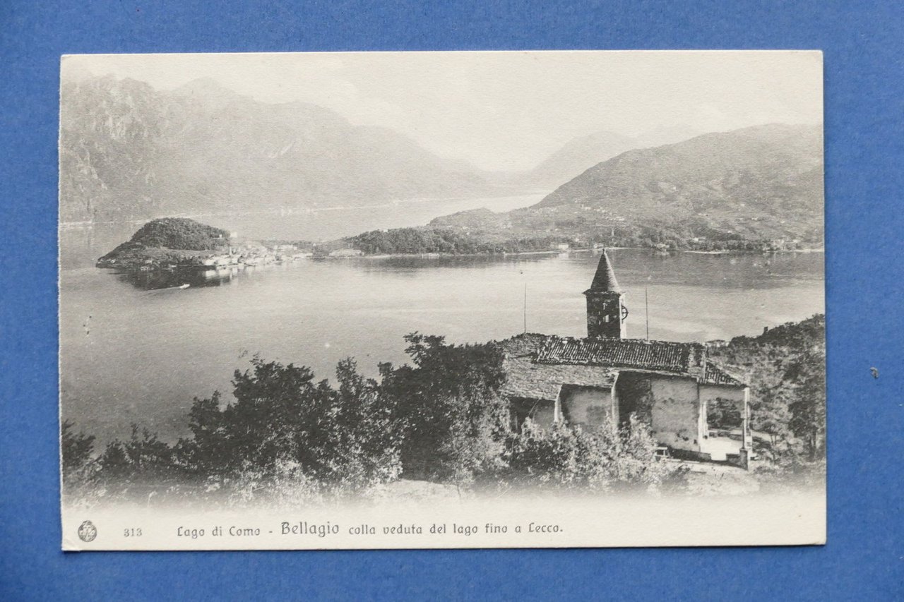 Cartolina Lago di Como - Bellagio con veduta del lago …