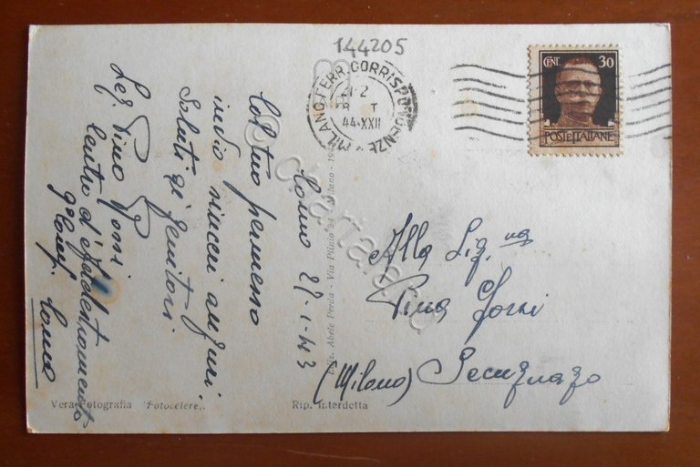 Cartolina Lago di Como - Brunate - Ville - 1943