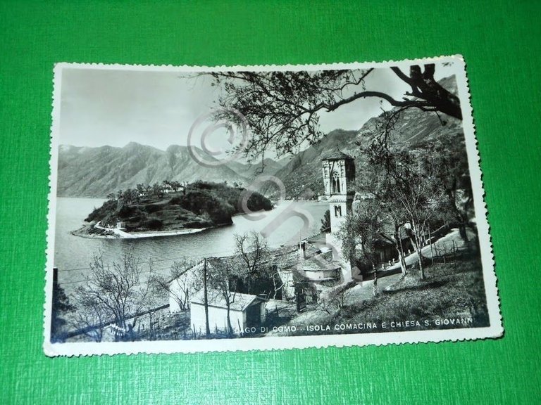 Cartolina Lago di Como - Isola Comacina e Chiesa S. …