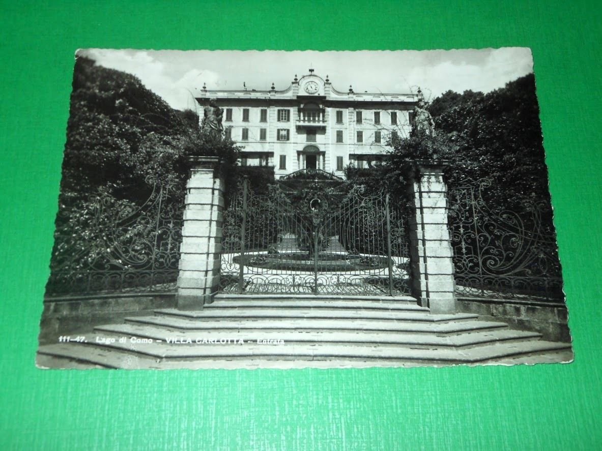 Cartolina Lago di Como - Villa Carlotta - Entrata 1950.
