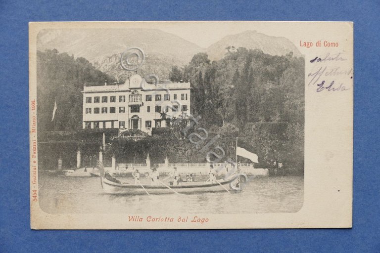 Cartolina Lago di Como - Villa Carlotta dal Lago - …