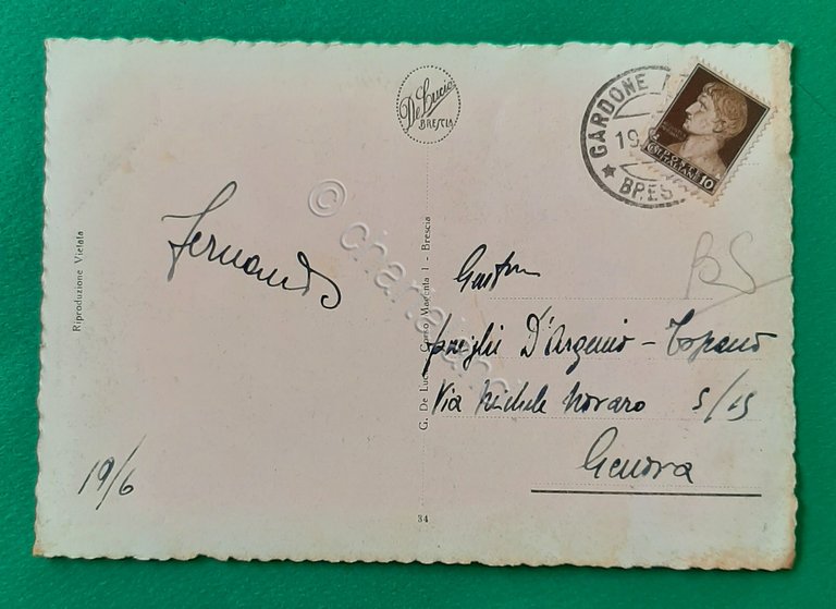 Cartolina Lago di Garda - Gardone Riviera - Panorama - …