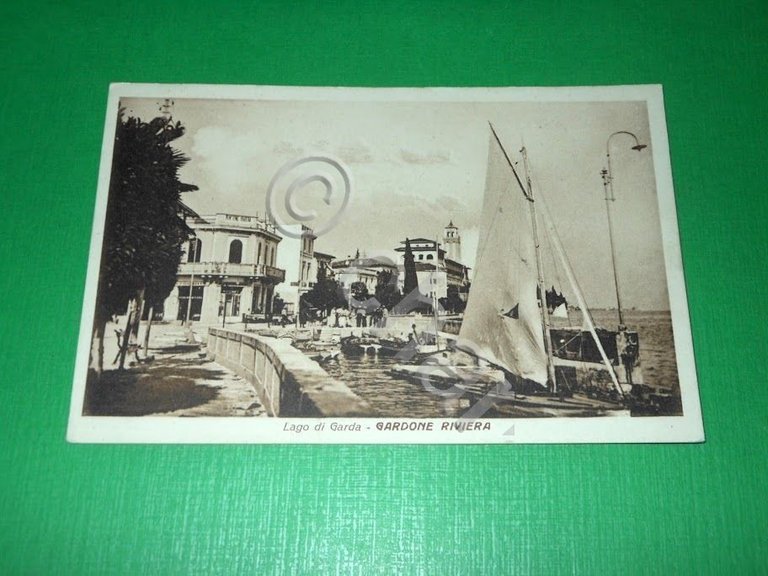 Cartolina Lago di Garda - Gardone Riviera - Particolare 1925 …