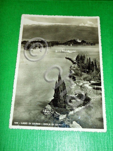Cartolina Lago di Garda - Isola di Garda 1947