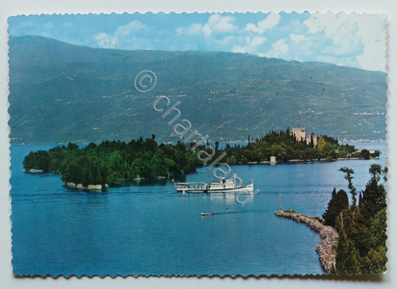 Cartolina Lago di Garda - Isola Garda e Punta S. …