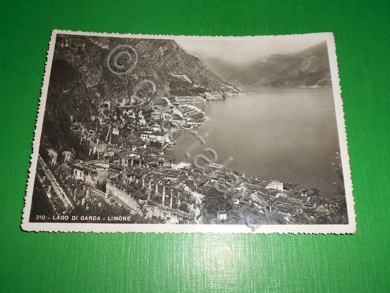 Cartolina Lago di Garda - Limone - Panorama 1947