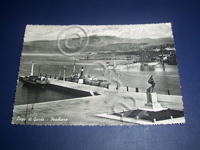 Cartolina Lago di Garda - Peschiera 1953.