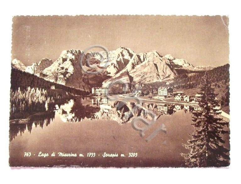 Cartolina Lago di Misurina - Sorapis - Panorama 1963