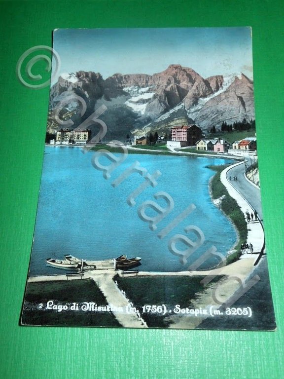 Cartolina Lago di Misurina - Sorapis - Scorcio panoramico 1958