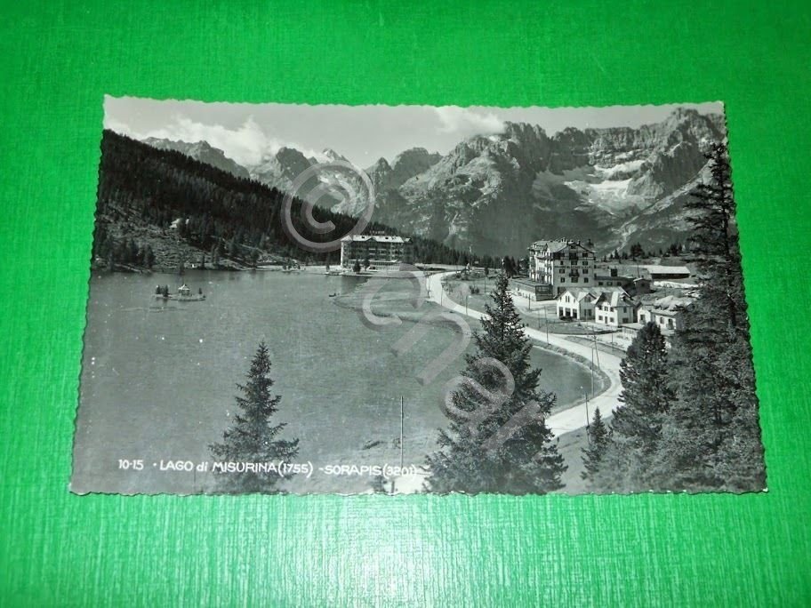 Cartolina Lago di Misurina - Sorapis 1935 ca
