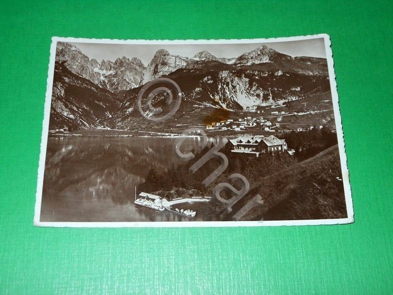 Cartolina Lago di Molveno - Dolomiti di Brenta 1936.