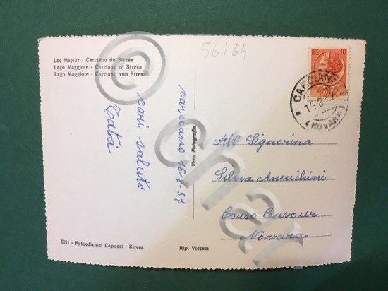 Cartolina Lago Maggiore - Carciano Di Stresa - 1957