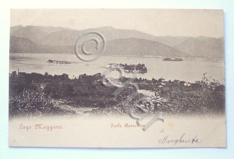 Cartolina Lago Maggiore - Isole Borromee 1905 ca.