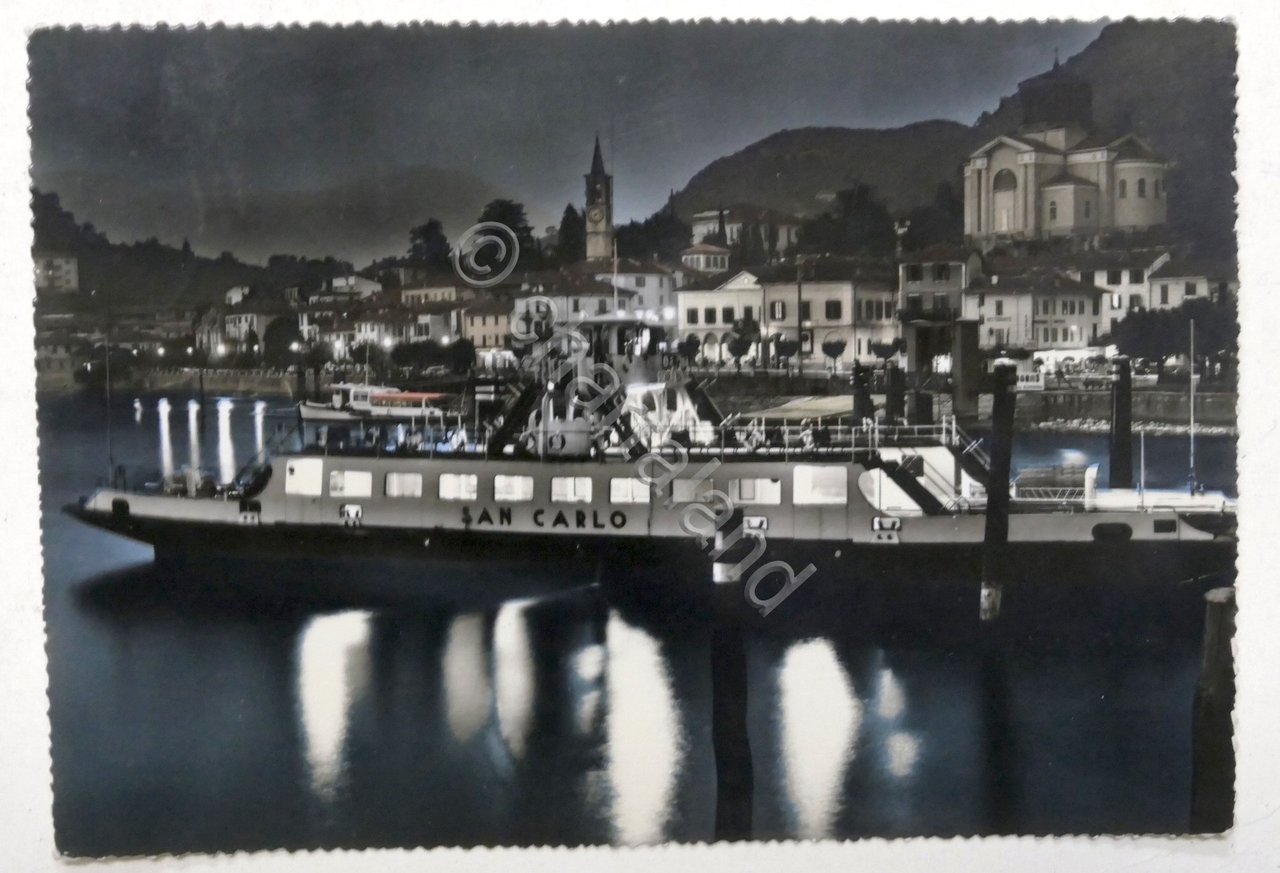 Cartolina Lago Maggiore - Laveno - Notturno - 1960 | Immagine principale