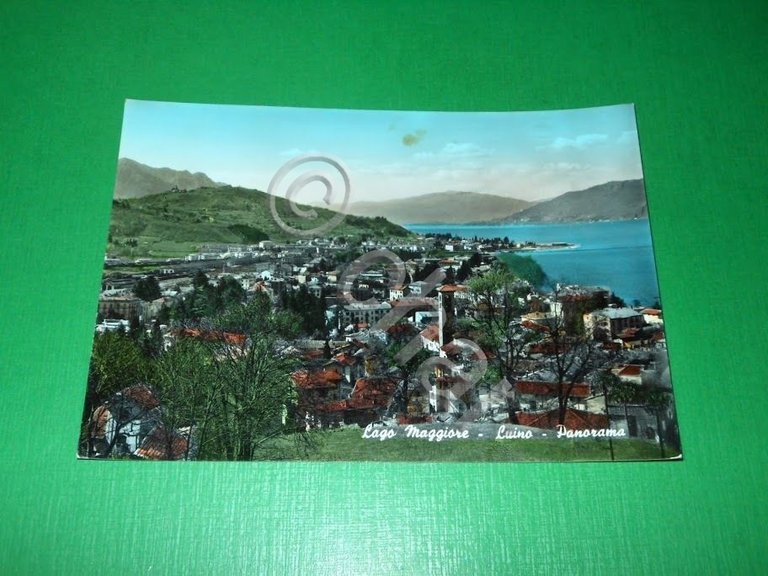 Cartolina Lago Maggiore - Luino - Panorama 1958