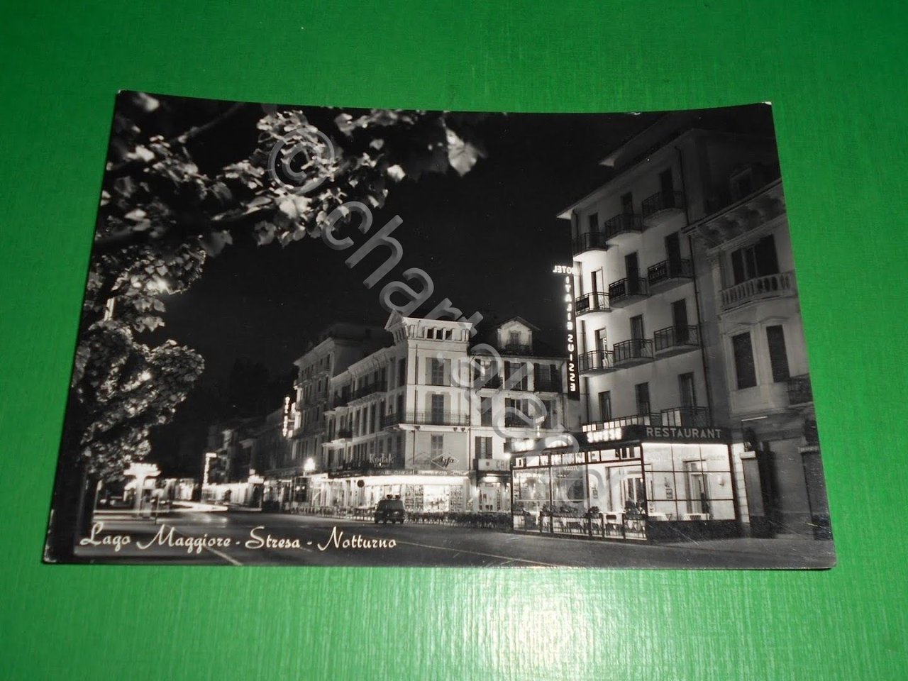 Cartolina Lago Maggiore - Stresa - Notturno 1955 ca.
