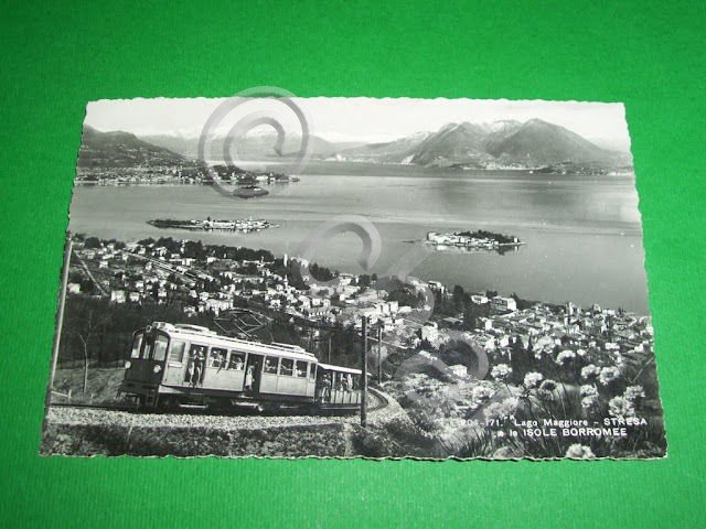 Cartolina Lago Maggiore - Stresa e le Isole Borromee 1950