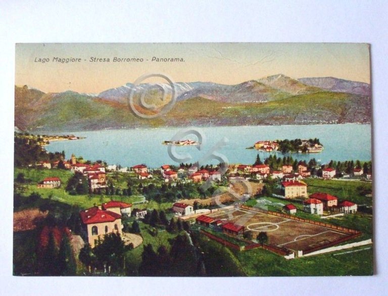 Cartolina Lago Maggiore Stresa Borromeo - Panorama 1931