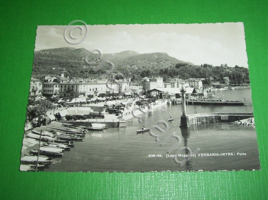 Cartolina ( Lago Maggiore ) Verbania Intra - Porto 1948.