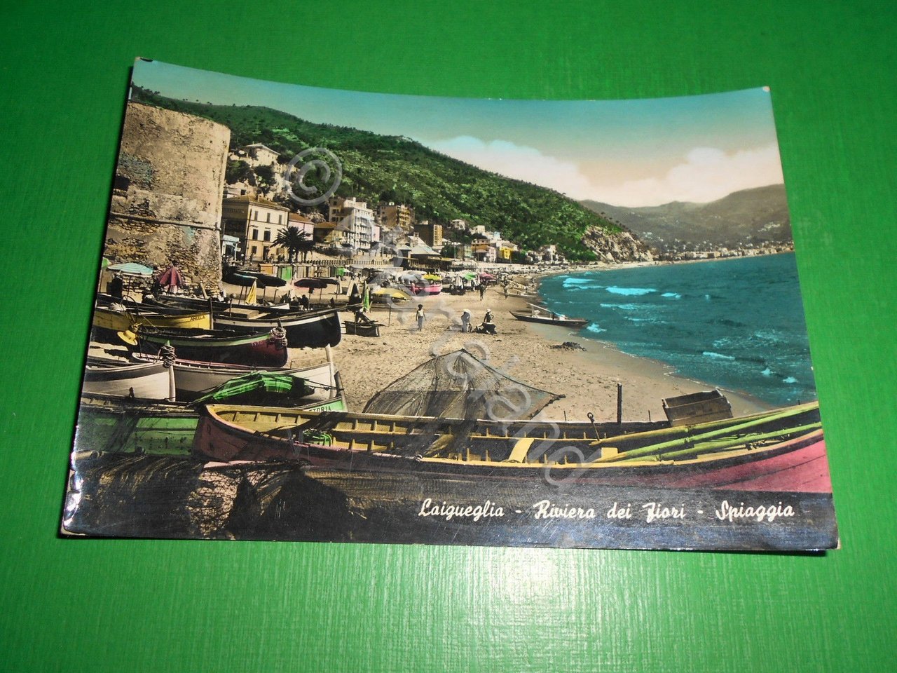 Cartolina Laigueglia - Spiaggia - 1959.