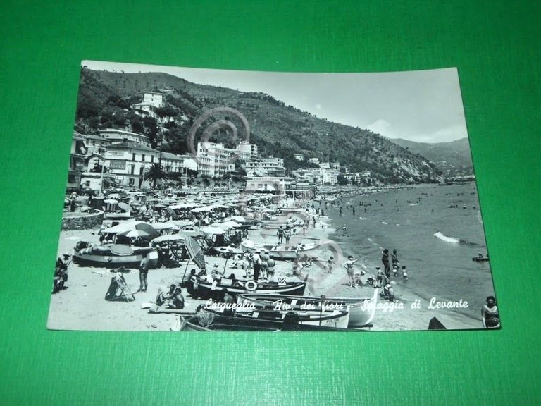 Cartolina Laigueglia - Spiaggia di Levante 1965