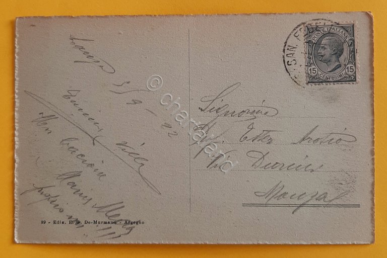 Cartolina Lanzo - Panorama - Valle Intelvi - 1922