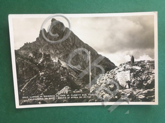 Cartolina Lapide In Ricordo Al Ten. M. Fusetti Sul Passo …