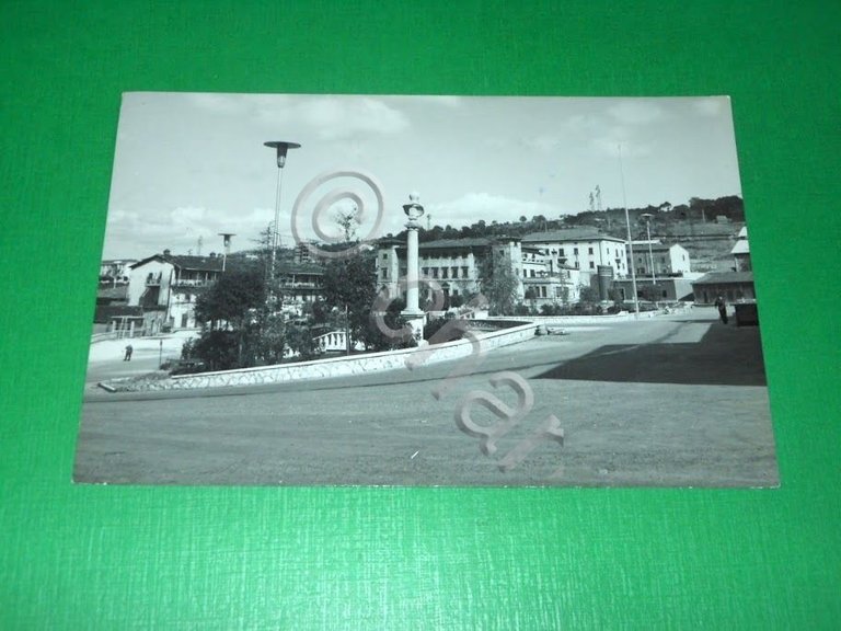 Cartolina Larderello - Piazza Leopolda 1956
