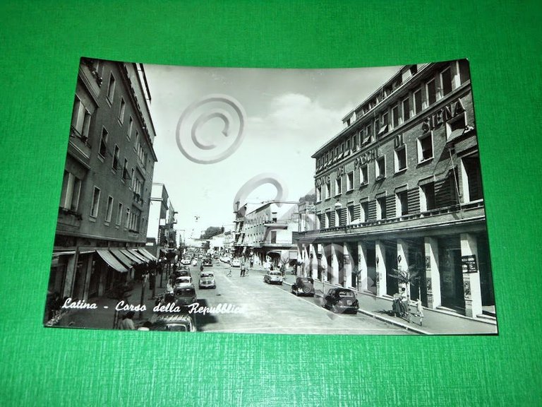 Cartolina Latina - Corso della Repubblica 1955 ca