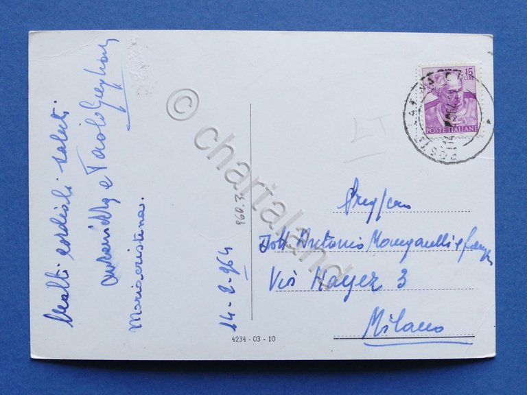 Cartolina Latina - Piazza Dante - 1964