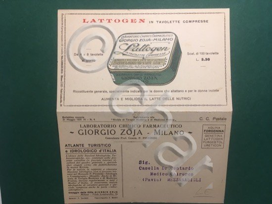 Cartolina Lattogen In Tavolette Compresse - Ricostituente Generale - 1931