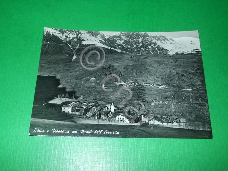 Cartolina Lauz e Usseaux coi Monti dell' Assietta 1955 ca | Immagine Gallery 2