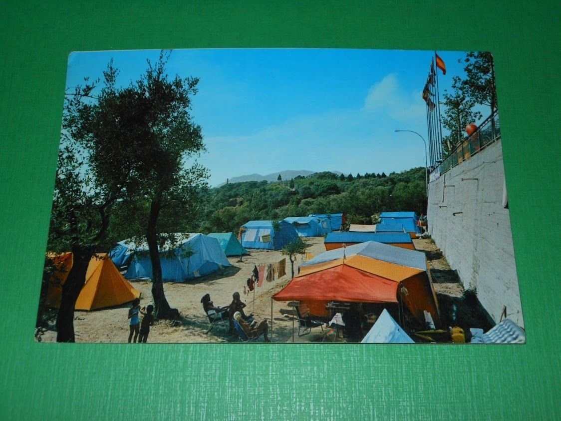 Cartolina Lavagna - Camping Lo Scoglio 1965 ca.