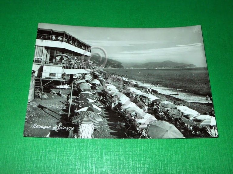 Cartolina Lavagna - Spiaggia 1964