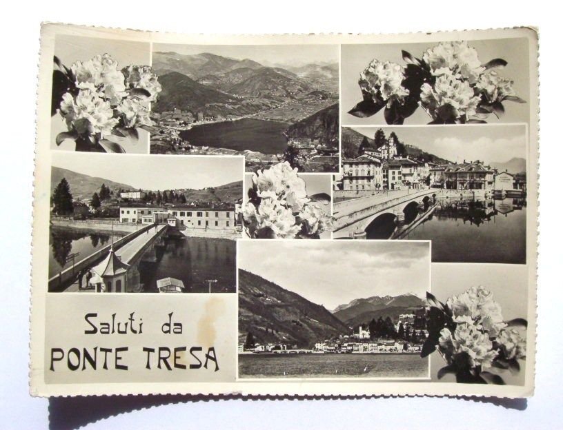 Cartolina Lavena Ponte Tresa - Vedute diverse 1954