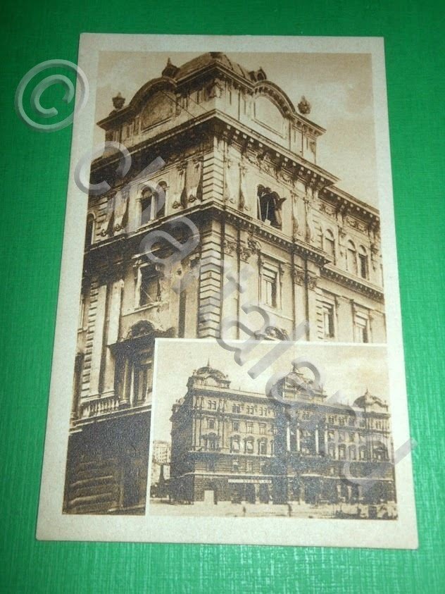 Cartolina Le 5 giornate di Fiume - Palazzo Adria 1924.