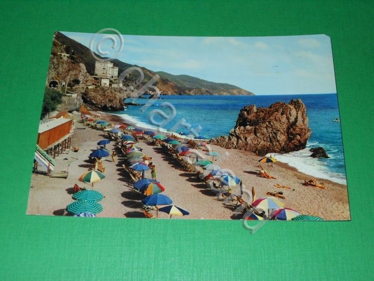Cartolina Le Cinque Terre - Monterosso - Spiaggia Fegina 1969.