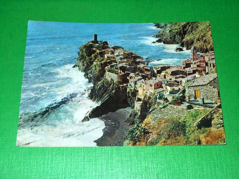 Cartolina Le Cinque Terre - Vernazza - Mareggiata 1967.