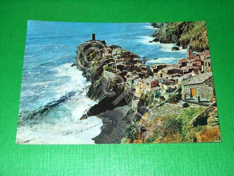Cartolina Le Cinque Terre - Vernazza - Mareggiata 1967.