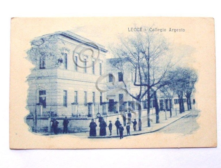 Cartolina Lecce - Collegio Argento 1920 ca.