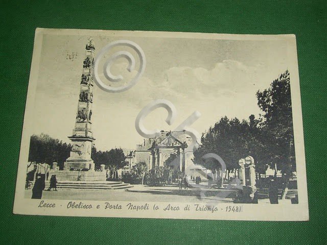 Cartolina Lecce - Obelisco e Porta Napoli ( o Arco …