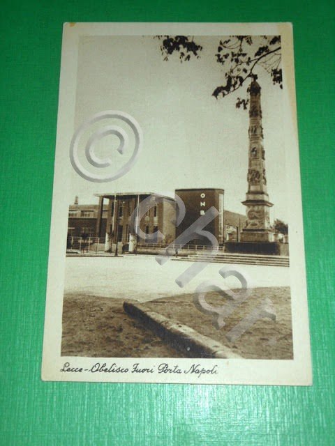 Cartolina Lecce - Obelisco Fuori Porta Napoli 1935 ca