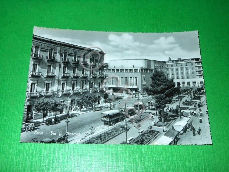 Cartolina Lecce - Via G. Marconi 1955 ca | Immagine Gallery 2