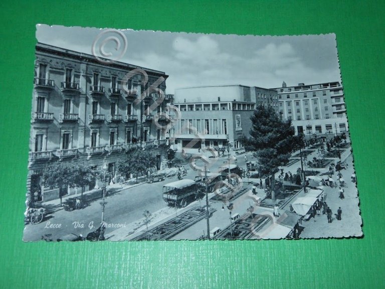Cartolina Lecce - Via G. Marconi 1961