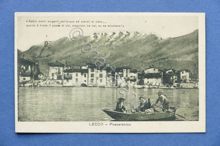 Cartolina Lecco - Pescarenico - 1943 ca..