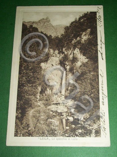 Cartolina Leila - Lo specchio di Leila 1912.